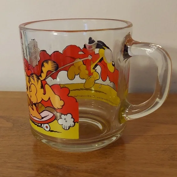 Vtg.1978 Garfield McDonald's Glass Mugs - Picture 14 of 16